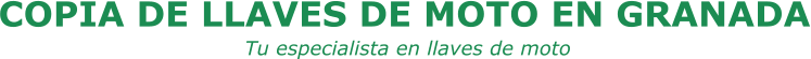 COPIA DE LLAVES DE MOTO EN GRANADA Tu especialista en llaves de moto